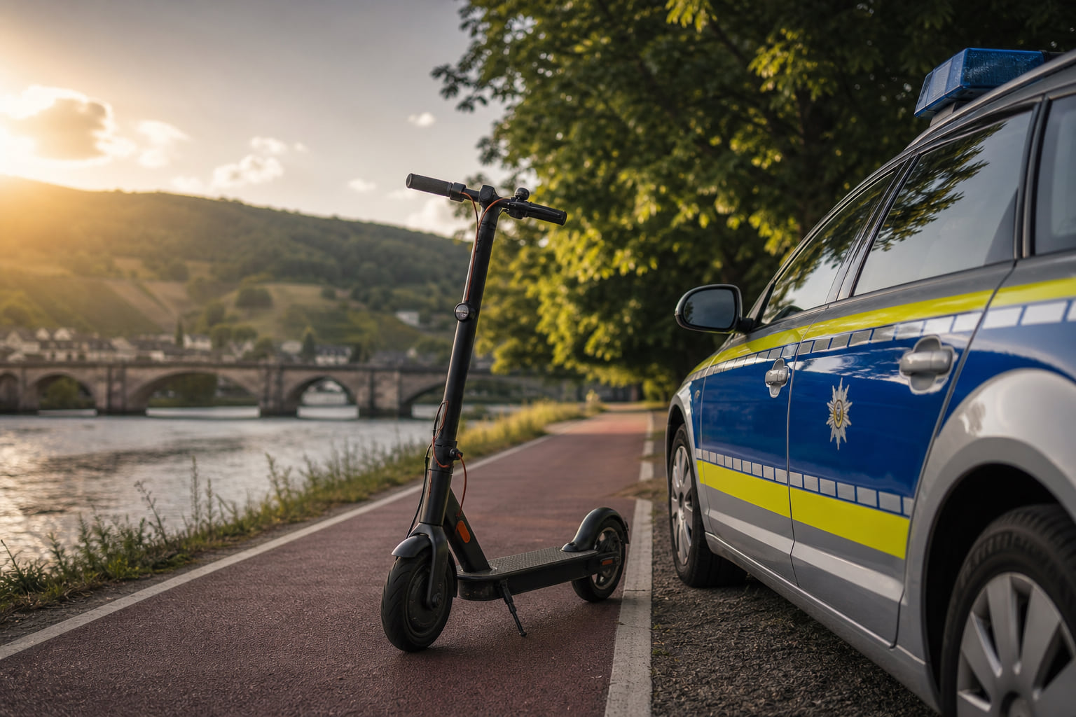 E-Scooter ohne Versicherung: Polizei stoppt Fahrer auf Radweg bei Wittlich