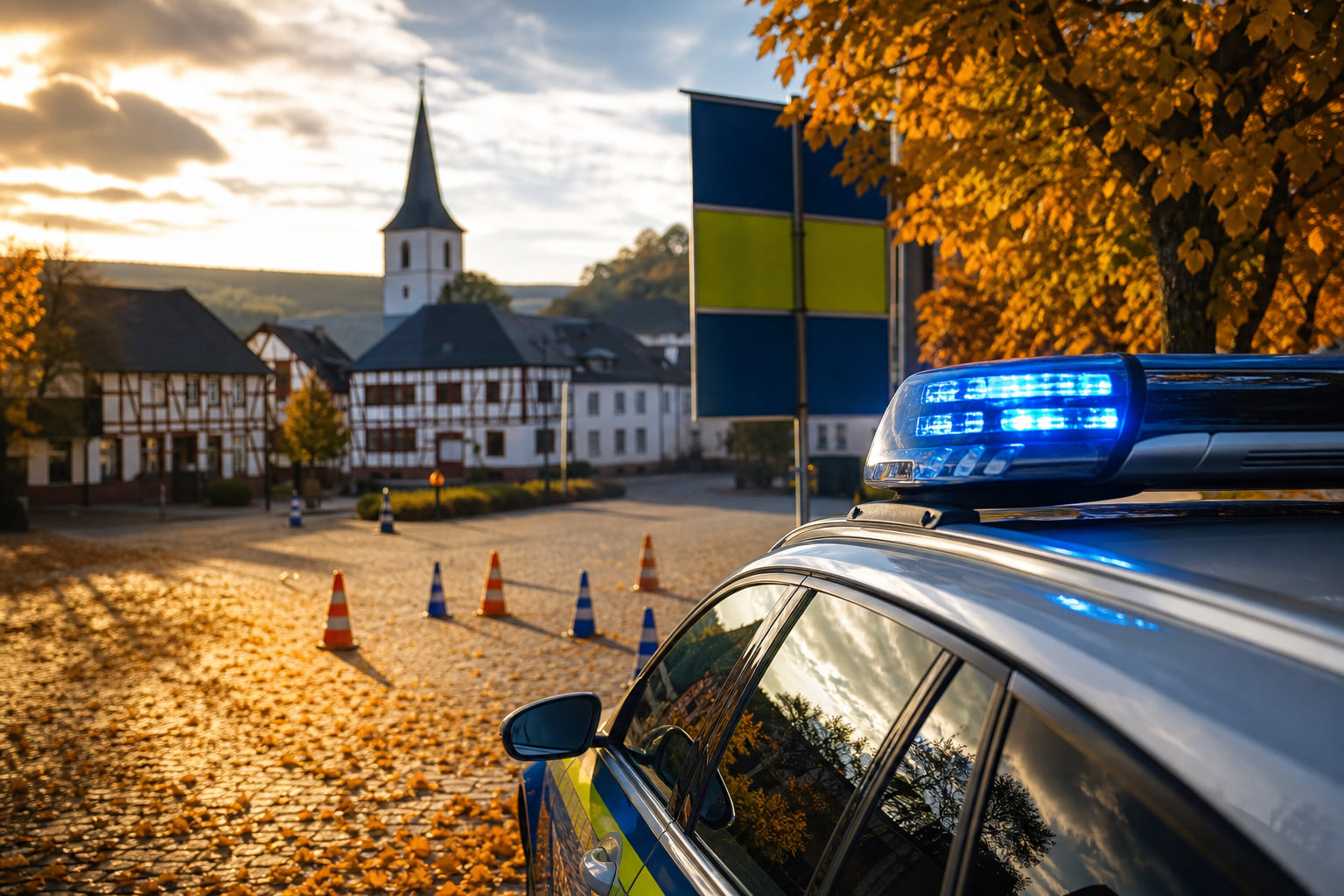 Polizei Morbach testet Reaktionsschnelligkeit beim Morbacher Herbst
