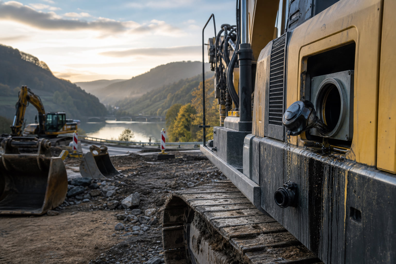 Kraftstoffdiebstahl an B407-Baustelle zwischen Irsch und Zerf