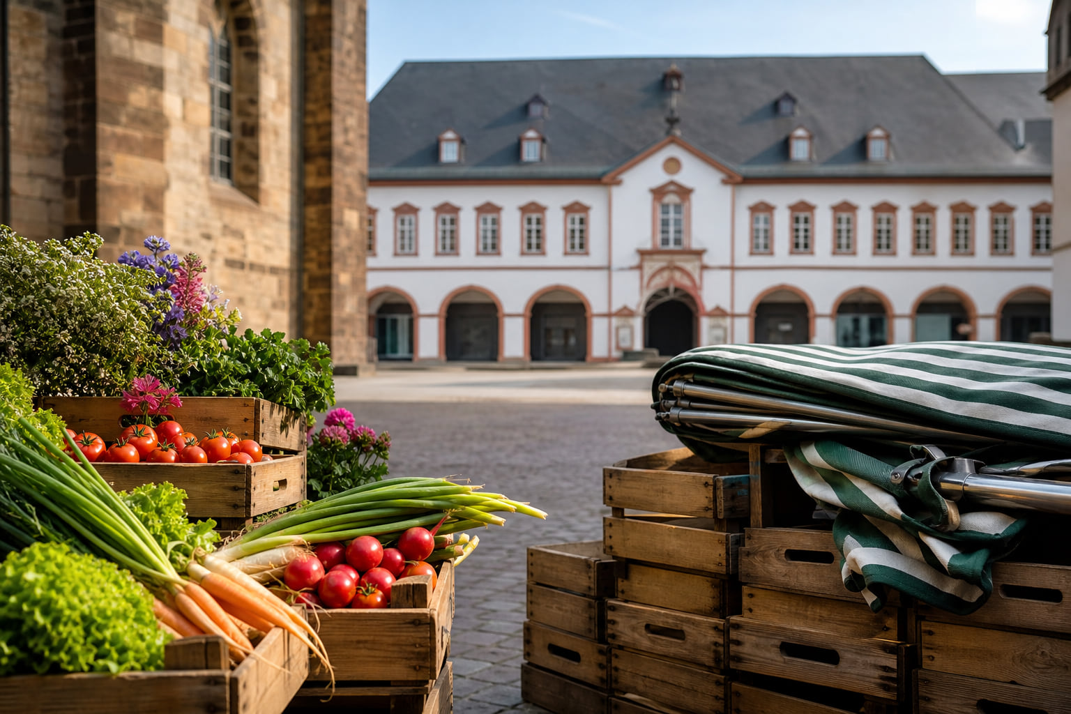 Trierer Wochenmarkt zieht im Oktober auf den Augustinerhof um