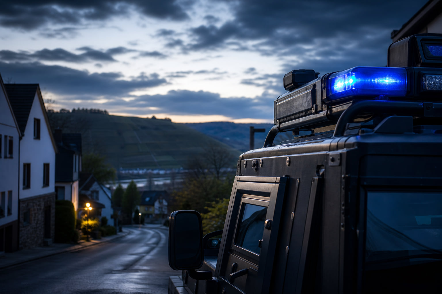 Großeinsatz der Polizei in Zemmer: Starke Kräfte in der Gihrenstraße im Einsatz